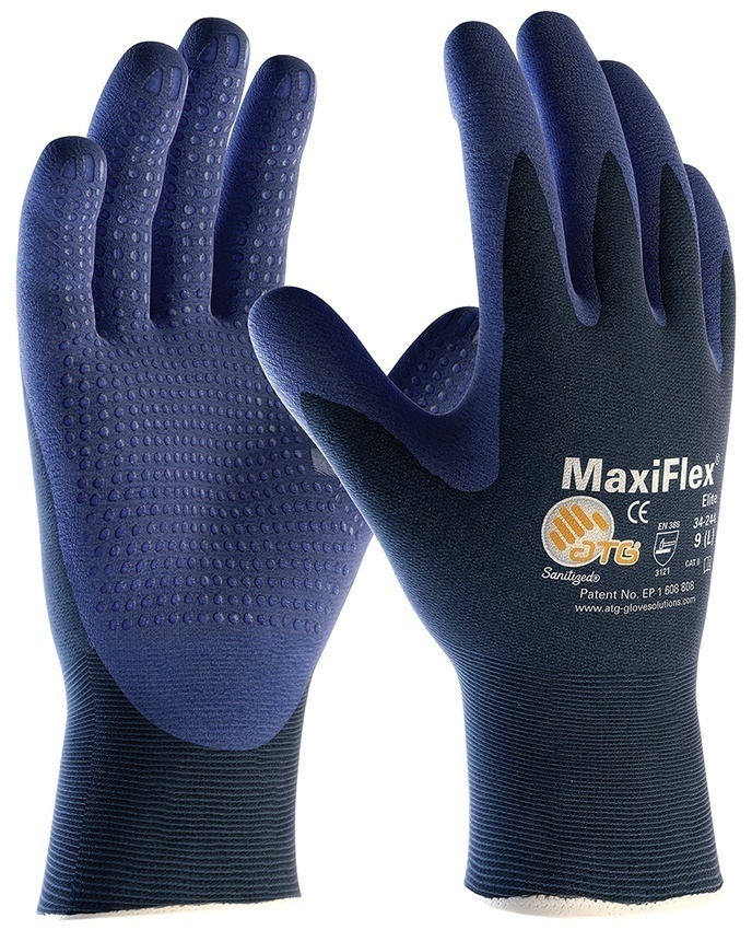 MaxiFlex Elite Nylon Gloves with Micro Dot Palm (12 Pair) from GME Supply