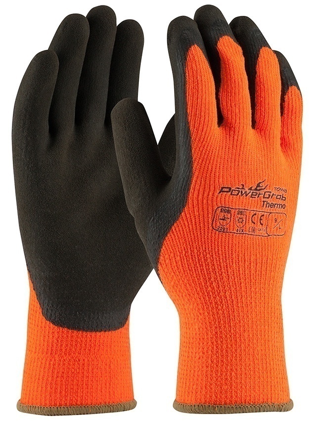 ProwerGrab Thermo Hi-Vis Orange Acrylic Gloves (12 Pair) from GME Supply