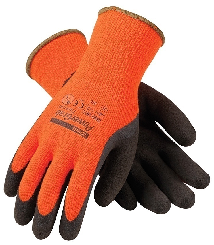 ProwerGrab Thermo Hi-Vis Orange Acrylic Gloves (12 Pair) from GME Supply