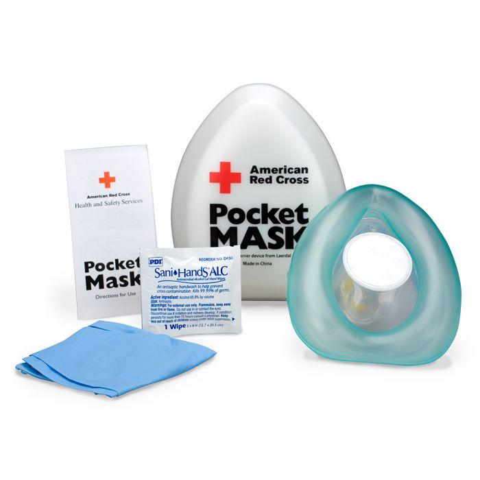 First Aid Only CPR Laerdal Pocket Mask with Plastic Case from GME Supply