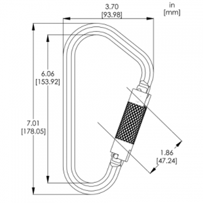 ASME B30 Lifting Carabiner C763L Kwiklock Lifting Hook from GME Supply