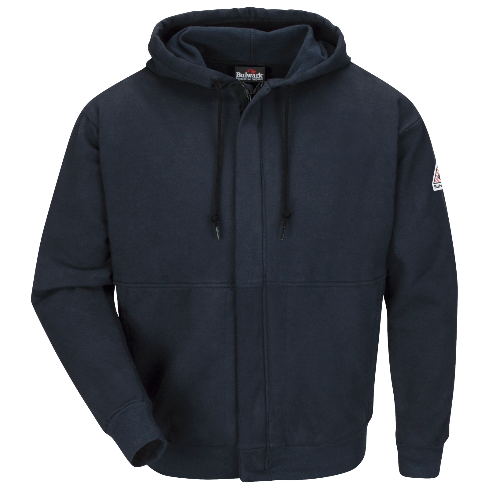 Bulwark Men's Fleece Navy Fire-Resistant Pullover Hooded Sweatshirt from GME Supply