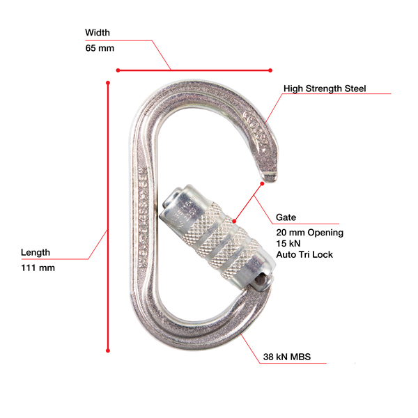 OXAN TL High Strength Carabiner from GME Supply