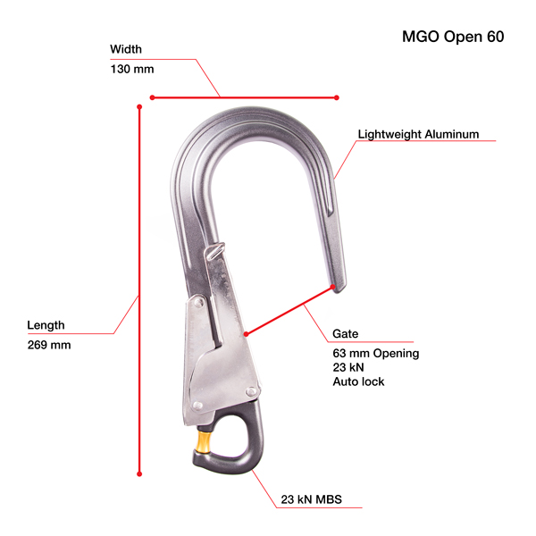 Petzl MGO Open 60 Connector |MGOO 60 from GME Supply