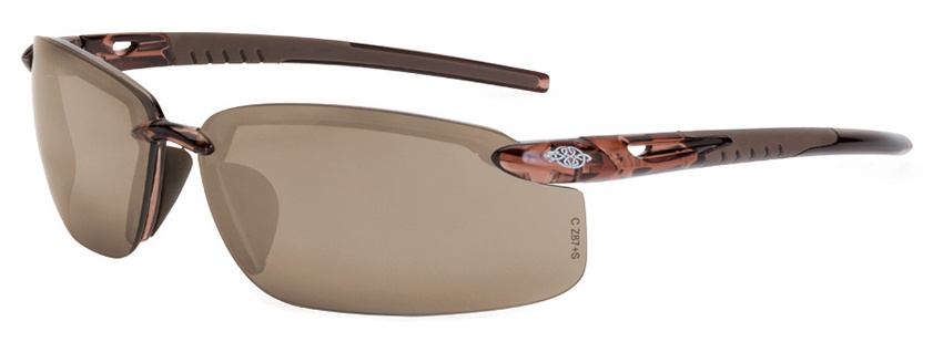 Radians Crossfire ES5 HD Brown Safety Glasses from GME Supply