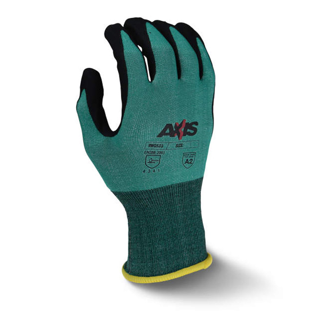 Radians RWG533 AXIS Cut Protection Level A2 Foam Nitrile Coated Glove from GME Supply