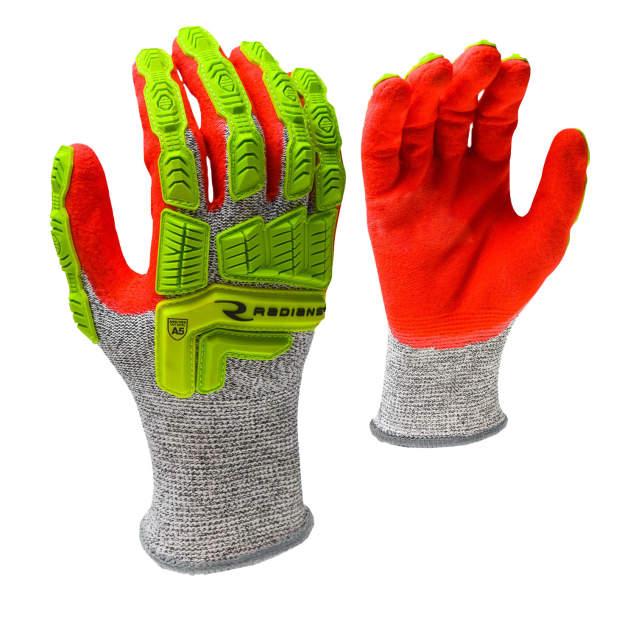 Radians Cut Protection A5 Sandy Foam Nitrile Coated Work Gloves from GME Supply
