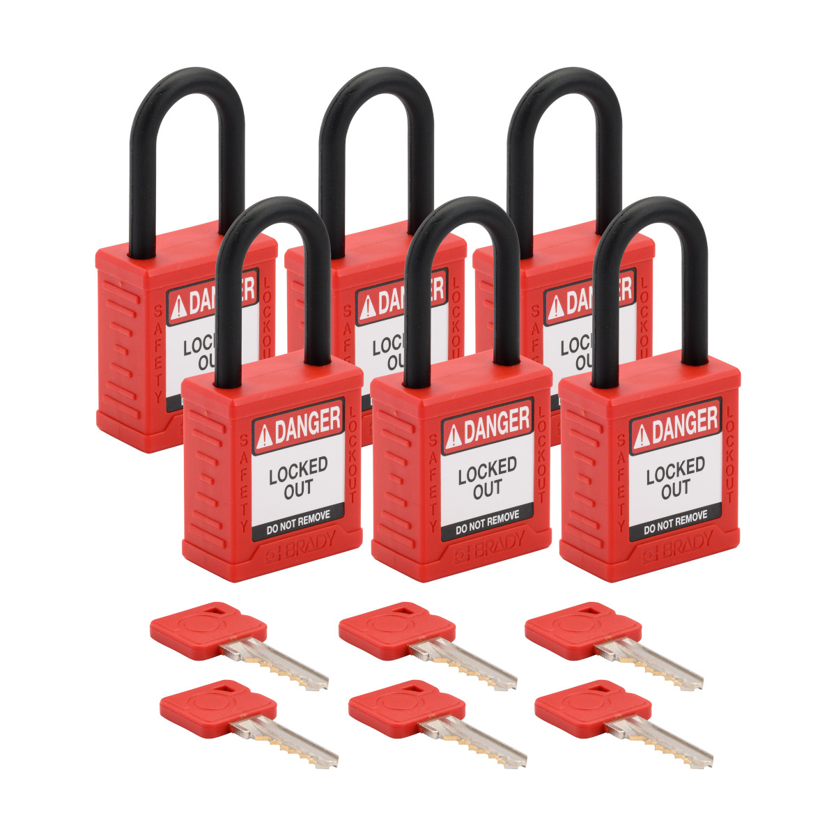 Brady Velocity Nylon Safety Lockout Padlocks from GME Supply