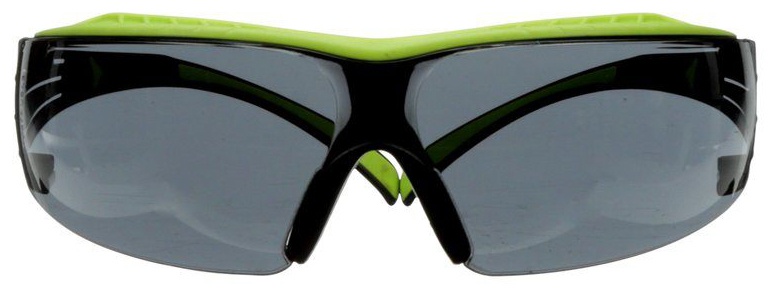3M SecureFit 400 Series SF402XAS Safety Glasses with Green/Black Temples & Gray Anti-Scratch Lens from GME Supply
