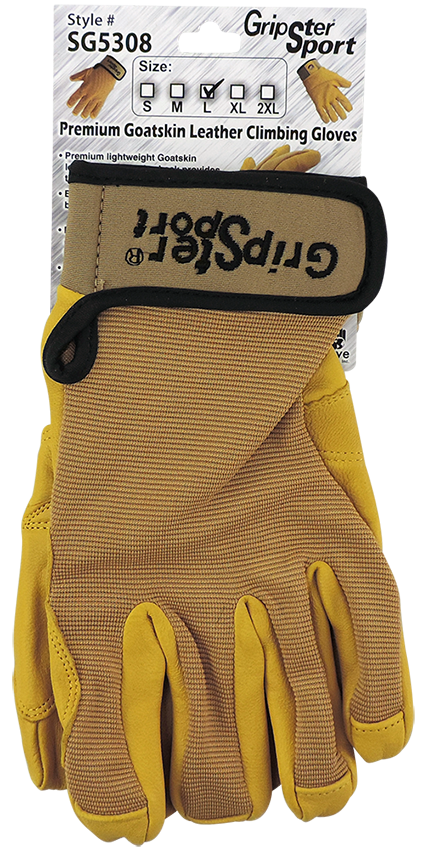 Gripster Sport Premium Goatskin Leather Climbing Gloves from GME Supply