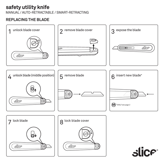 Slice Smart-Retracting Utility Knife from GME Supply