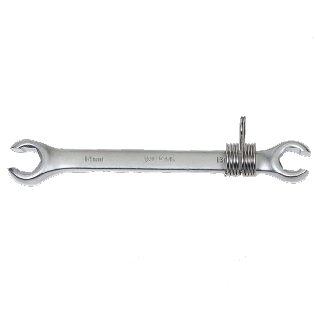 Snap On Williams Double Head Flare Nut Wrench 13 mm x 14 mm with Safety Coil from GME Supply