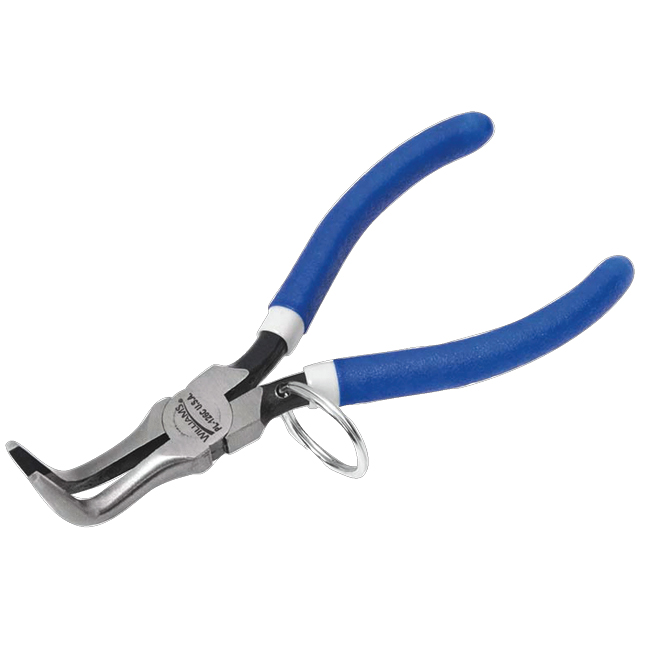 Snap On Williams Curved 6-1/4 Inch Chain Nose Pliers with Safety Ring from GME Supply