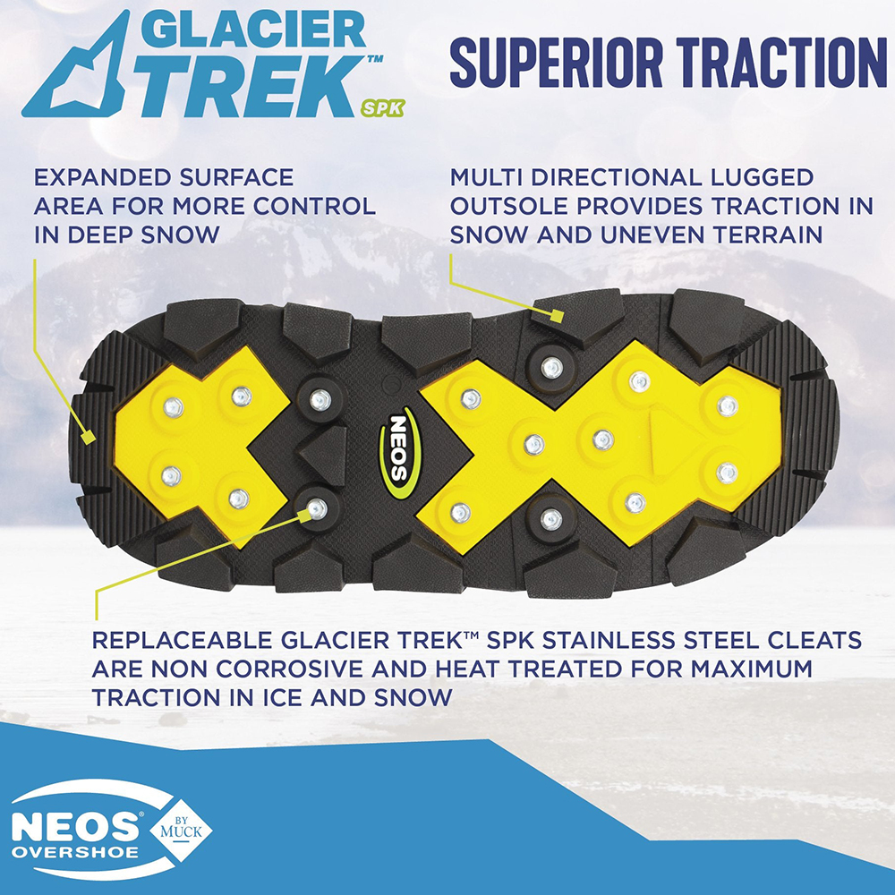 NEOS Overshoe Explorer Glacier Trek Cleats Insulated Overshoes from GME Supply