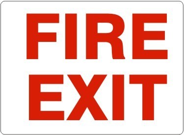 Safehouse Signs Aluminum Fire Exit Sign 7" x 10"  from GME Supply
