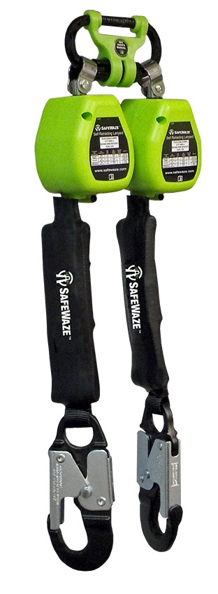 SafeWaze Extreme Twin Leg Web Retractable with Snap Hooks and Bracket from GME Supply