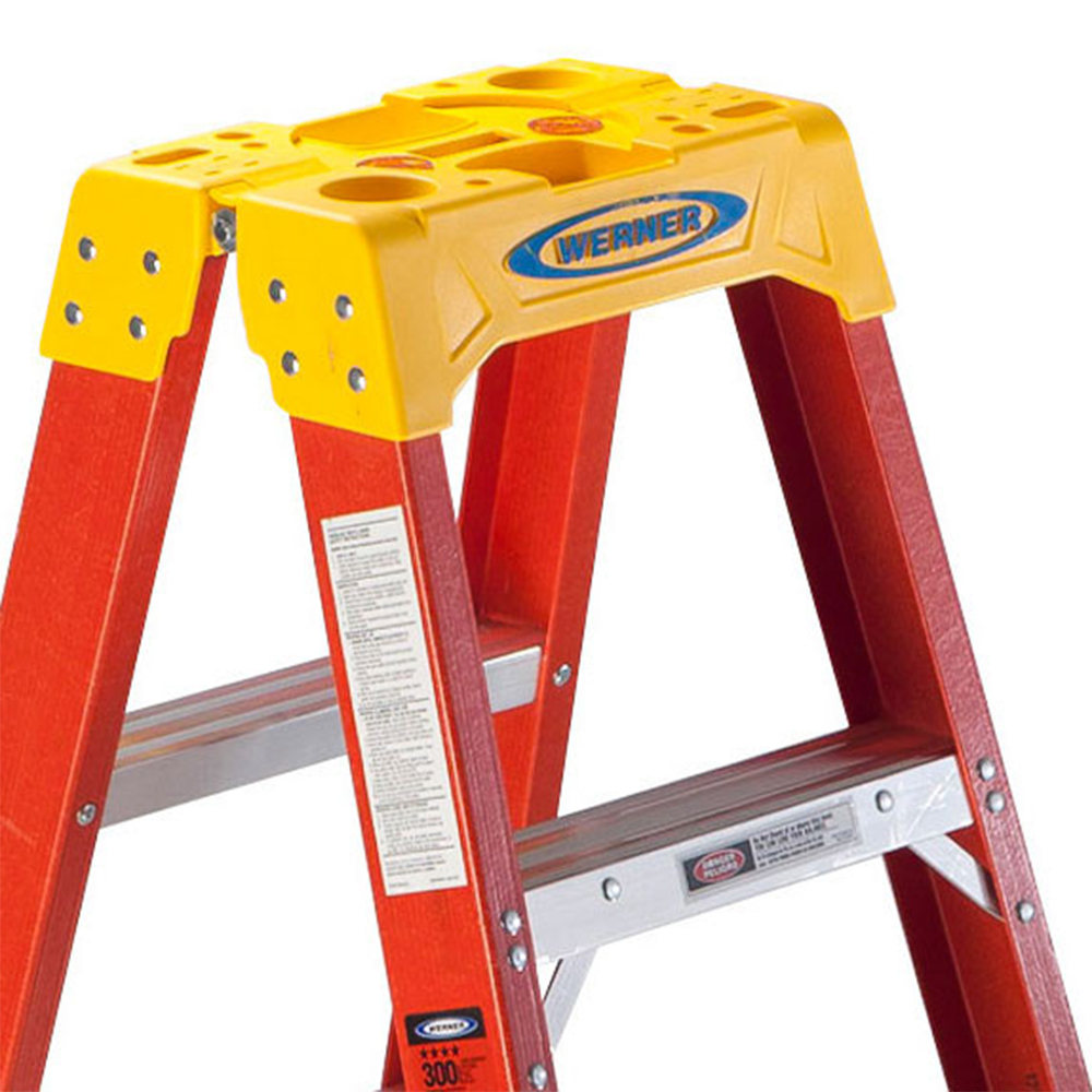 Werner Type 1A Fiberglass Twin Step Ladder from GME Supply