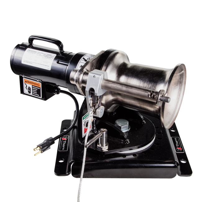 Thern 1,000 lb Capstan Winch with Swivel Mount