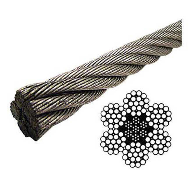 US Cargo Control 20 Foot 6X19 Galvanized IWRC Wire Rope Guy Stranded from GME Supply