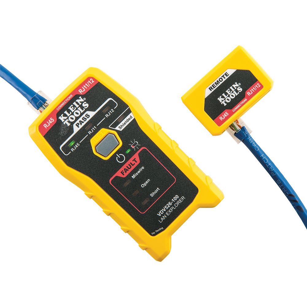 Klein Tools VDV526-100 Network Cable Tester, LAN Explorer Data Cable Tester with Remote from GME Supply