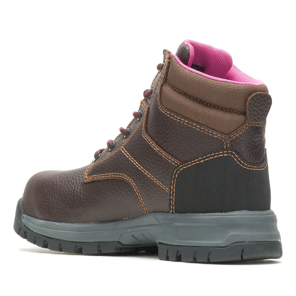 Wolverine Women's Piper Waterproof 6-Inch Work Boots with Composite Toe (Brown) from GME Supply