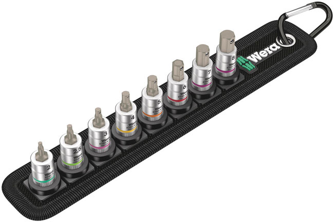 Belt A 2 Zyklop In-Hex-Plus Bit Socket Set with Holding Function, 1/4 Inch Drive, 8 Pieces from GME Supply