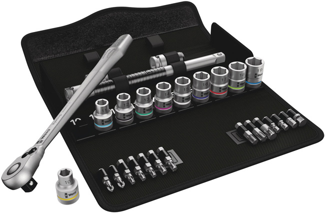 8100 SC 8 Zyklop Metal Ratchet Set with Switch Lever, 1/2 Inch Drive, Metric, 28 Pieces from GME Supply