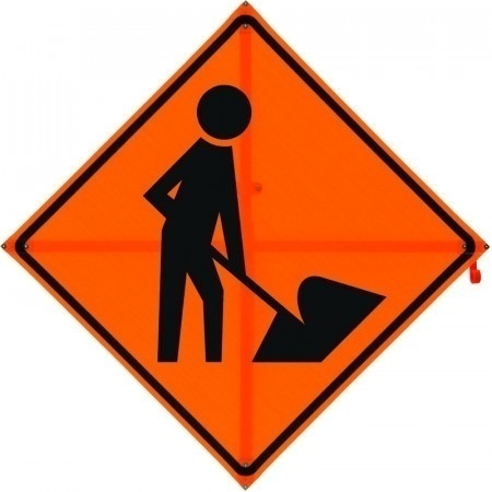 Bone Safety Worker Symbol Non-Reflective Sign from GME Supply