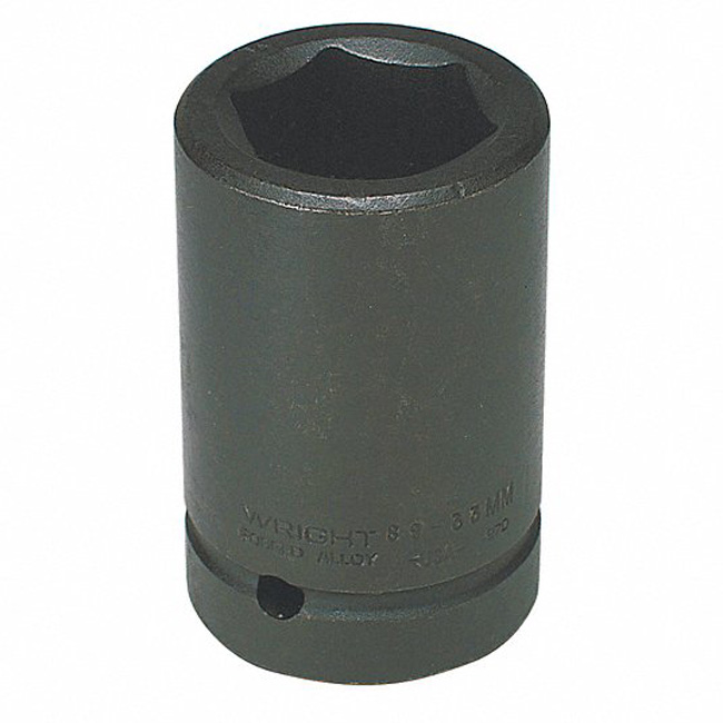 Wright Tool 1 Inch Drive 6 Point 75 mm Metric Deepwell Impact Socket from GME Supply