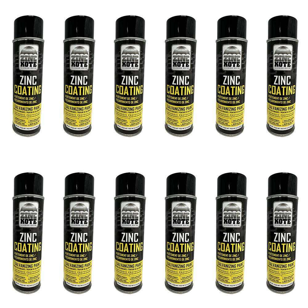 ZincKote Zinc Film Cold Galvanizing Coating - 22 oz (12 Pack) from GME Supply