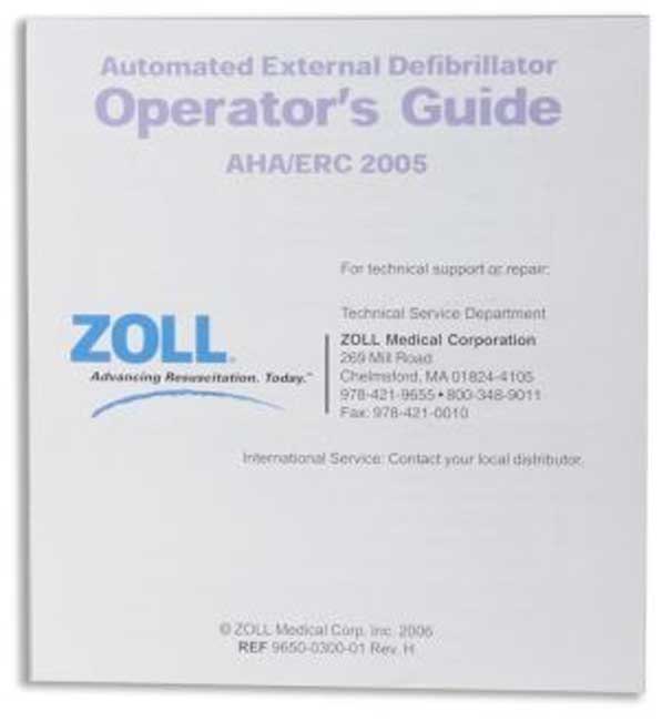 Zoll AED Guides Operator's Guide Poster from GME Supply