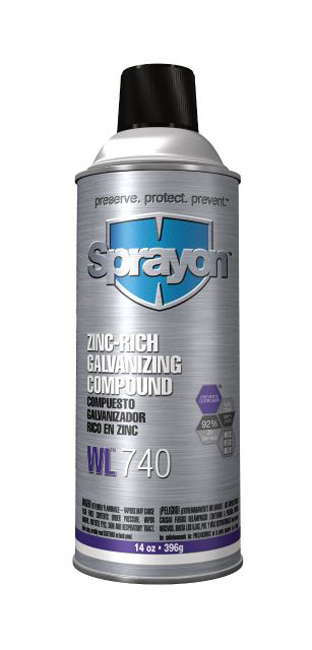 S00740 Sprayon Zinc-Rich Cold Galvanizing Compound, Aerosol, Pack of 12 from GME Supply
