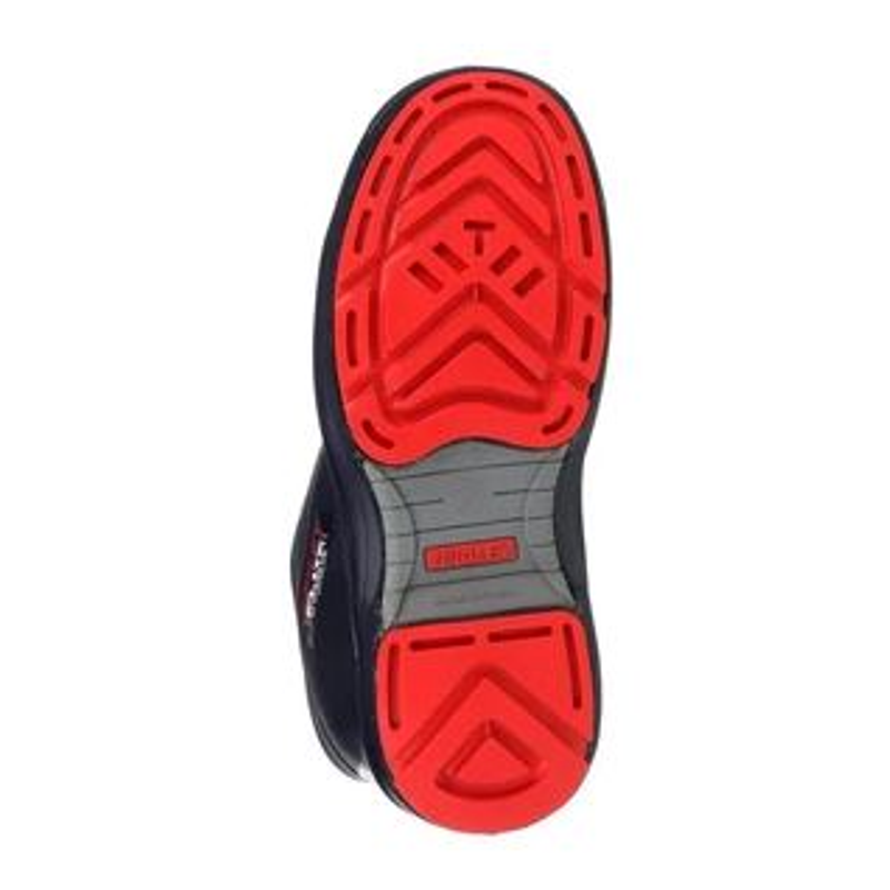 Tingley Pylon MB924B - Botas De Neopreno Con Punta De Acero, 12-1/2 Pulgadas De Altura, Con Suela Safety-Loc, Para Hombre 7/mujer 9, Parte Superior Roja Ladrillo - Suela Café