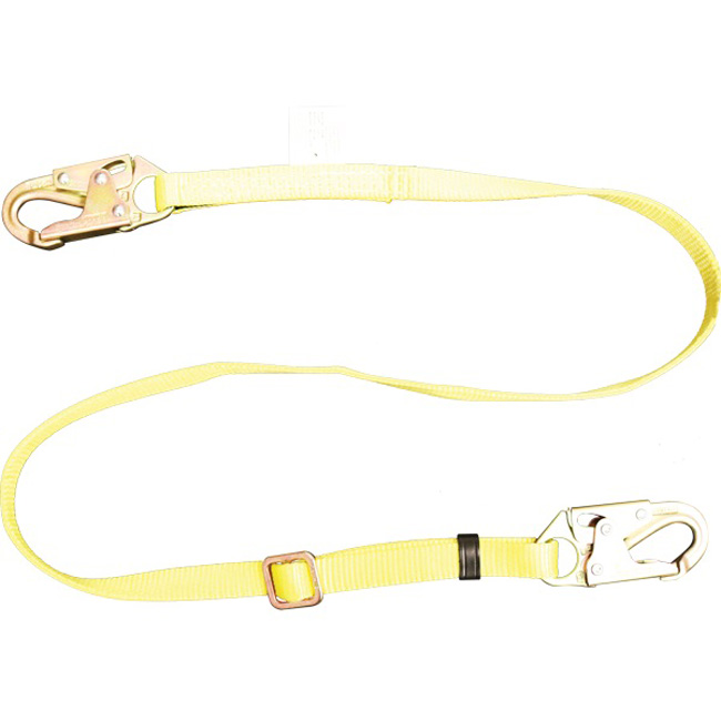 French Creek 1 Inch Web Six Foot Adjustable Positing Lanyard - Snap Hooks from GME Supply