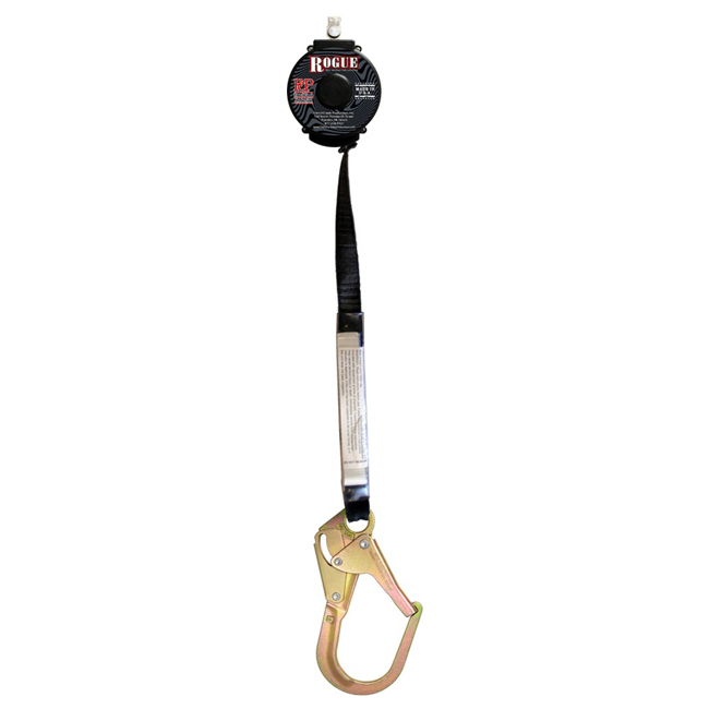 French Creek Single-Leg Eight Foot SRL with swivel, Z136 Snap Hook, and Shock Pack from GME Supply