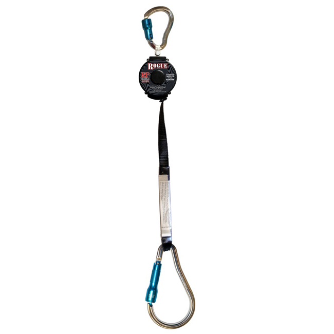French Creek Single-Leg Eight Foot SRL with 354-4A Carabiner and #62A Carabiner with 2 Inch Opening from GME Supply