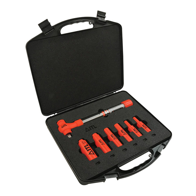 Jameson 1000V Insulated 1/2 Inch Drive Torque Wrench 7 Piece Set