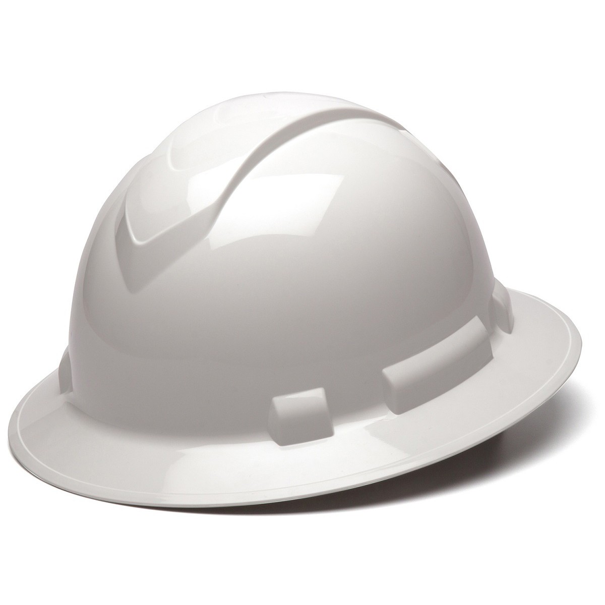 Pyramex Ridgeline Full Brim Hard Hat with 4 Point Ratchet Suspension from GME Supply
